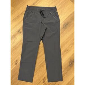 GapFit Women’s Gray Jogger Pants Drawstring Zip Pockets Size S Petite